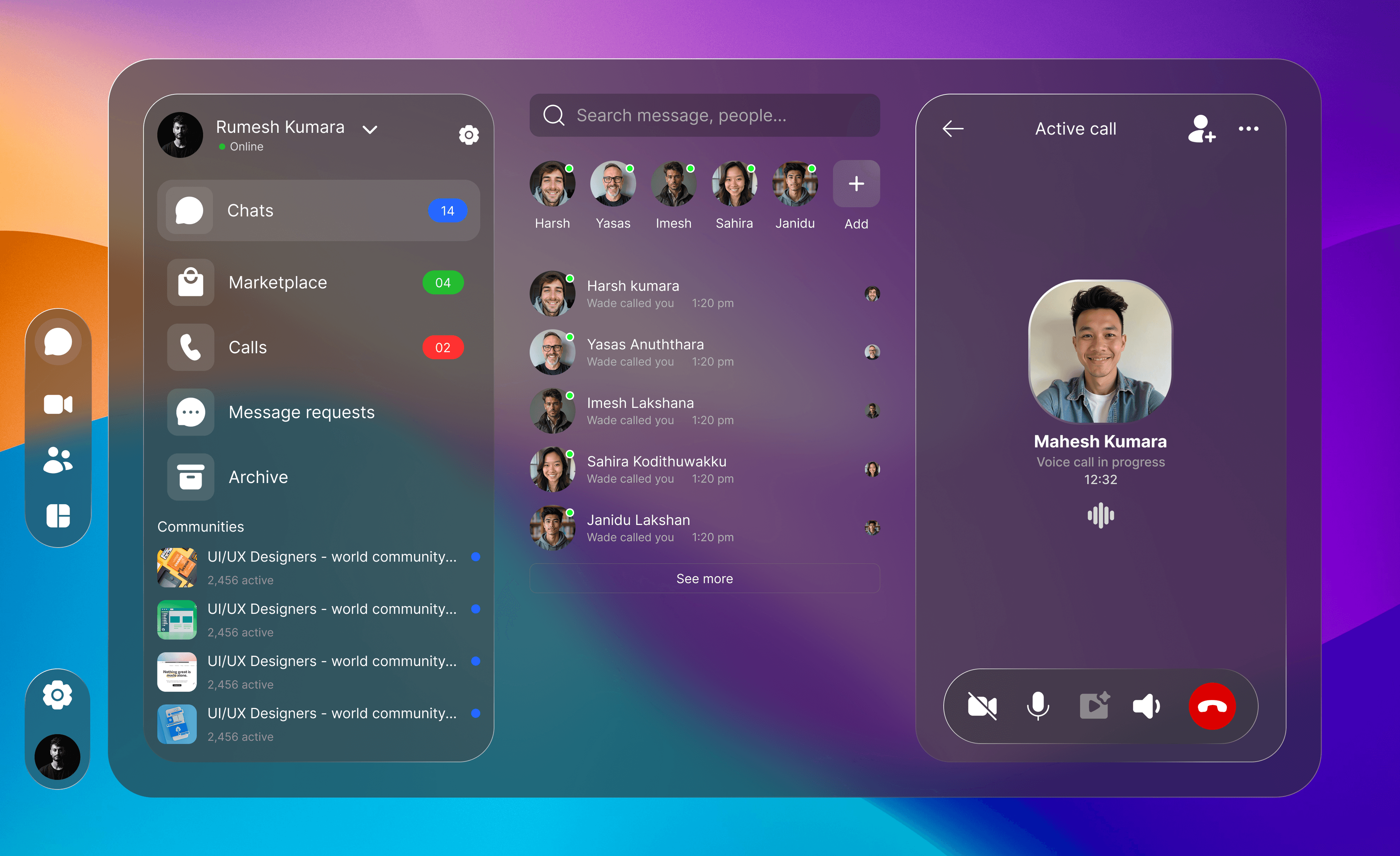 Messaging Dashboard UI